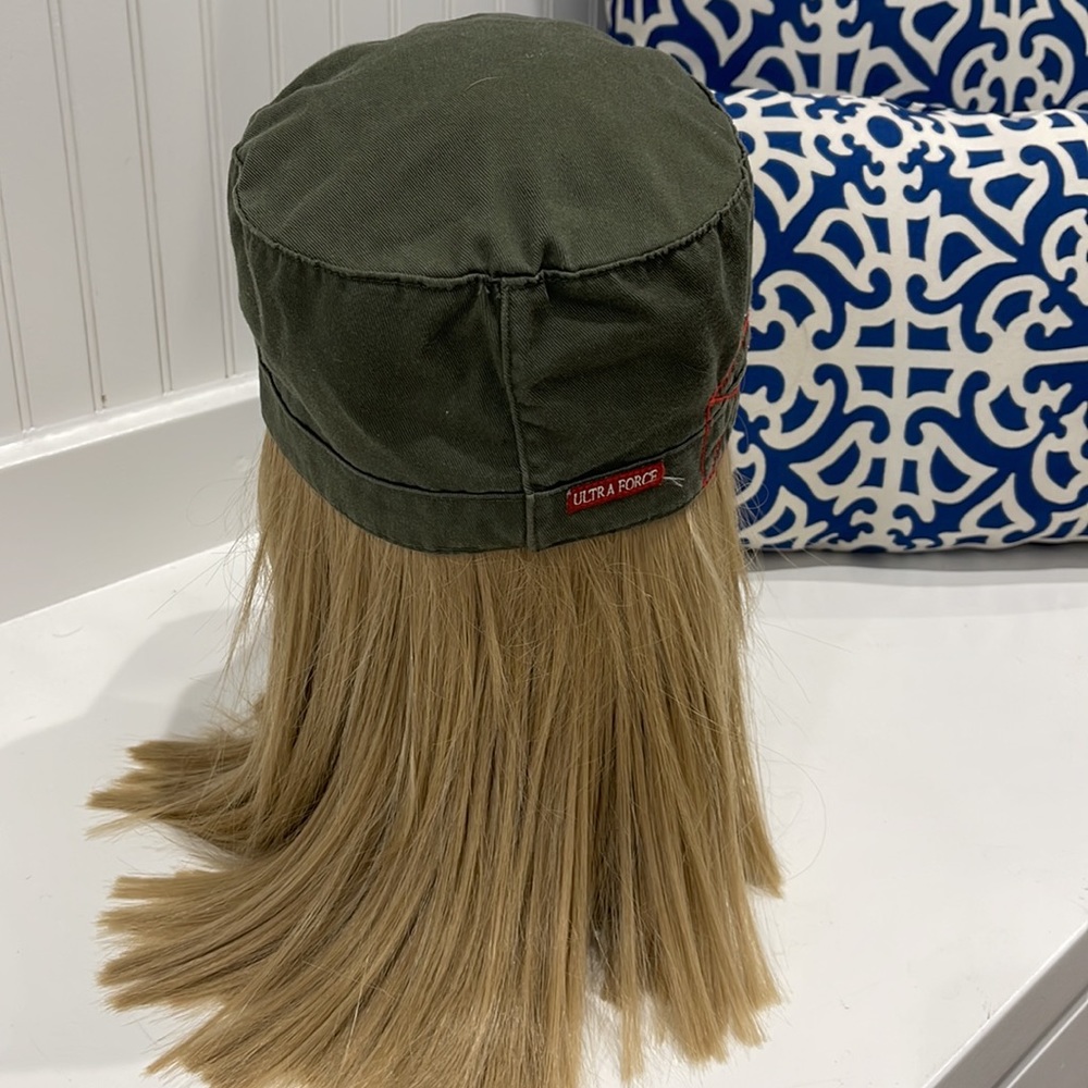 Army Green Distressed Hat - Picture 3 of 7